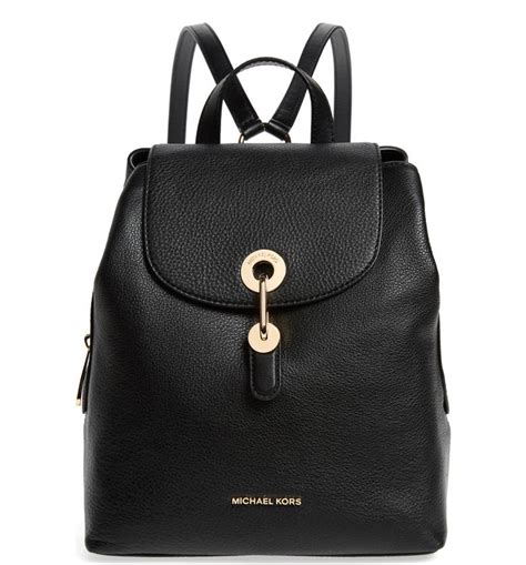 michael kors raven leather backpack